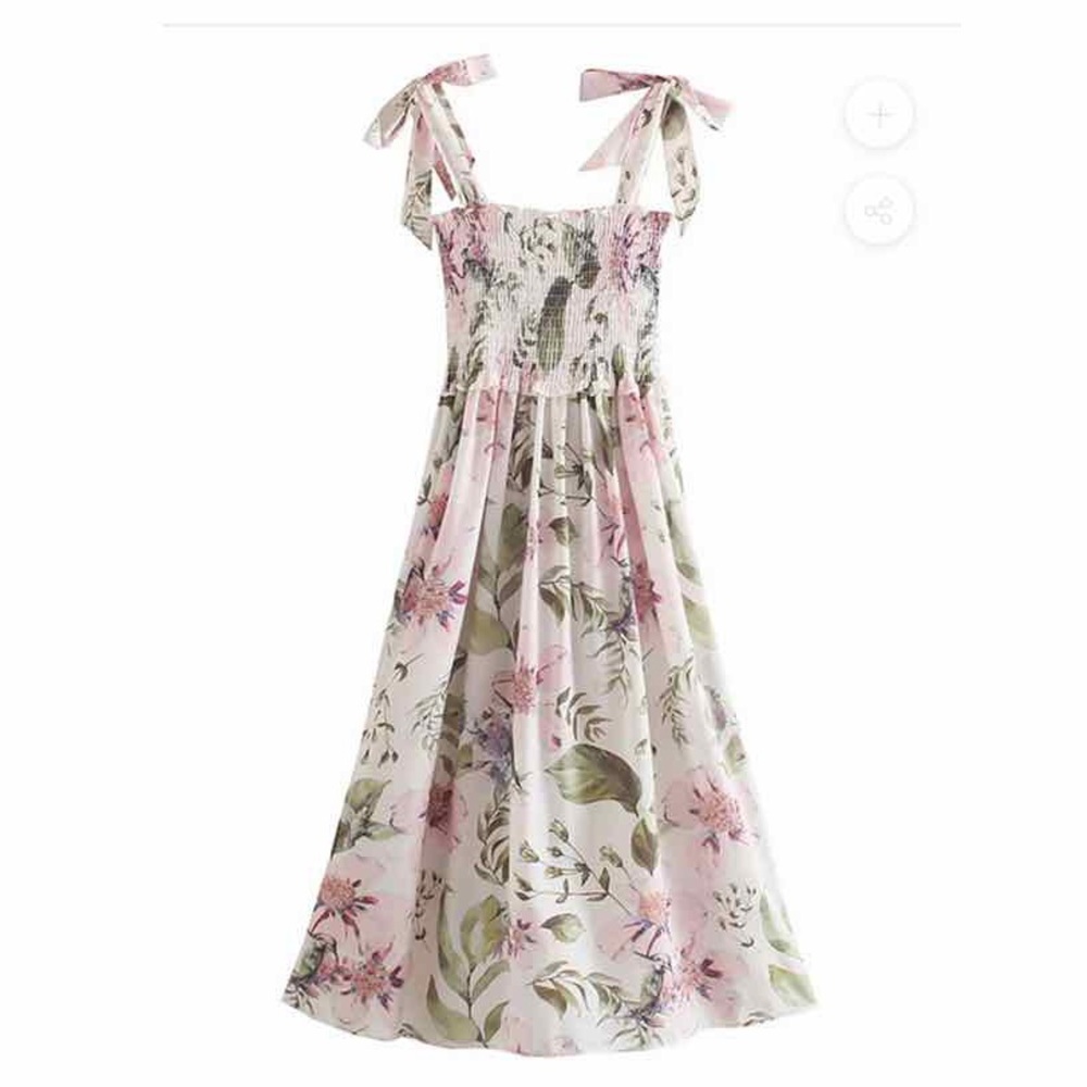 Goodnight Macaroon Floral Tied Strap Maxi Dress